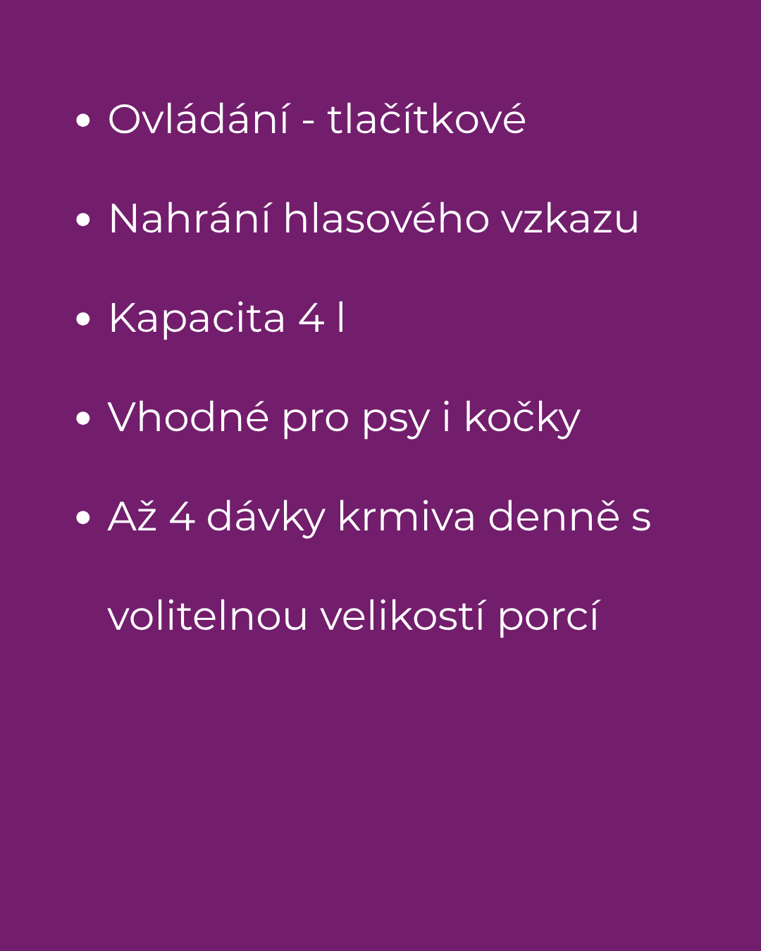 SYMPLEE DU4L- K automatický dávkovač krmiva (tlačítkový)