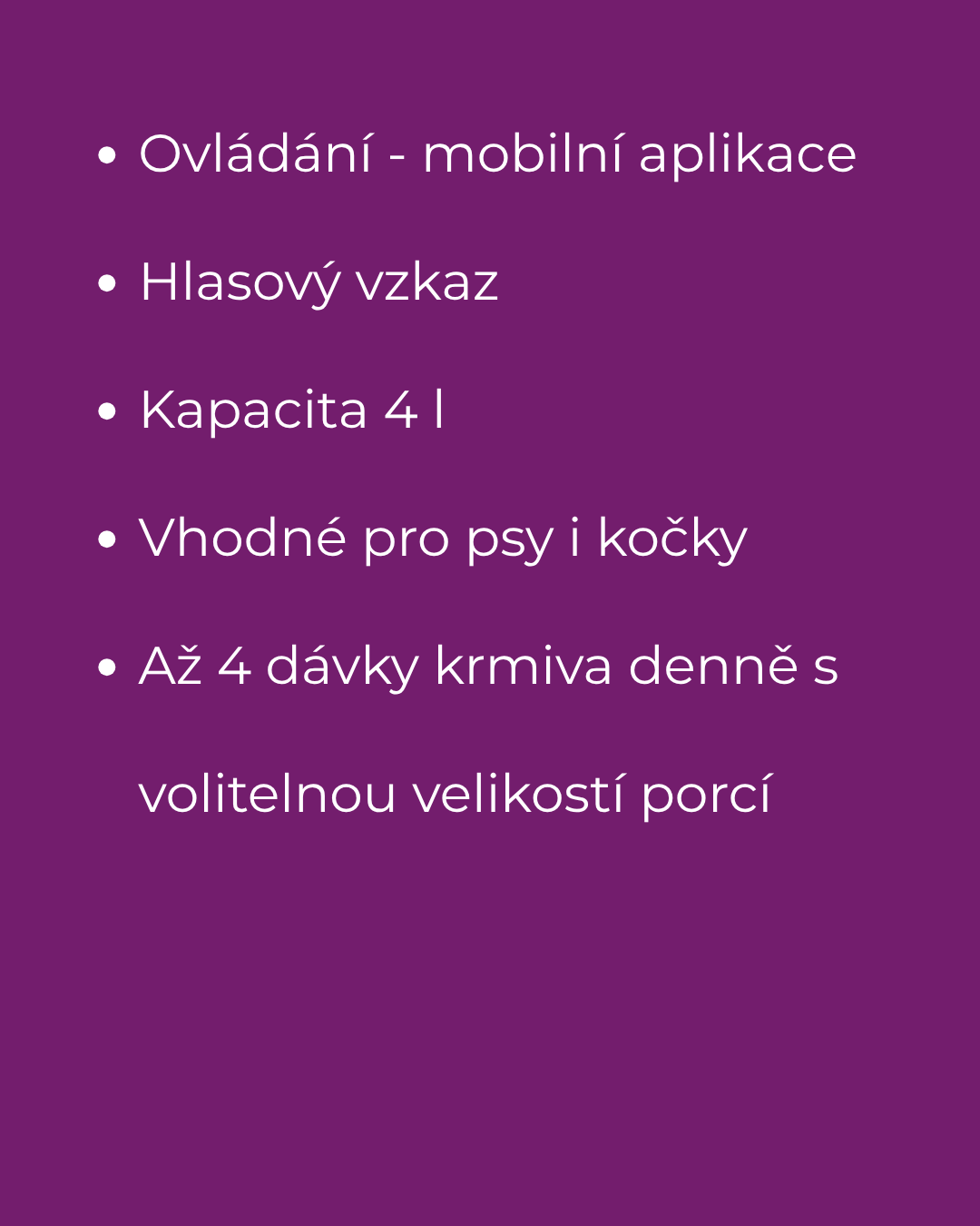 SYMPLEE DU4L-W smart automatický dávkovač krmiva s WiFi