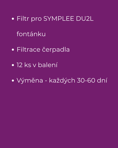 SYMPLEE Smart Pet Fountain náhradní filtr pro čerpadlo 12ks