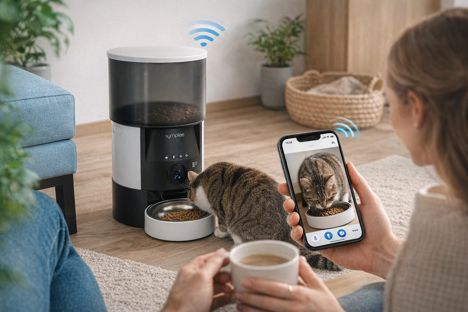 SYMPLEE DU3L-P Smart automatický dávkovač krmiva s kamerou