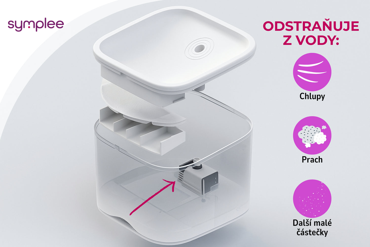 SYMPLEE Smart Pet Fountain náhradní filtr pro čerpadlo 12ks