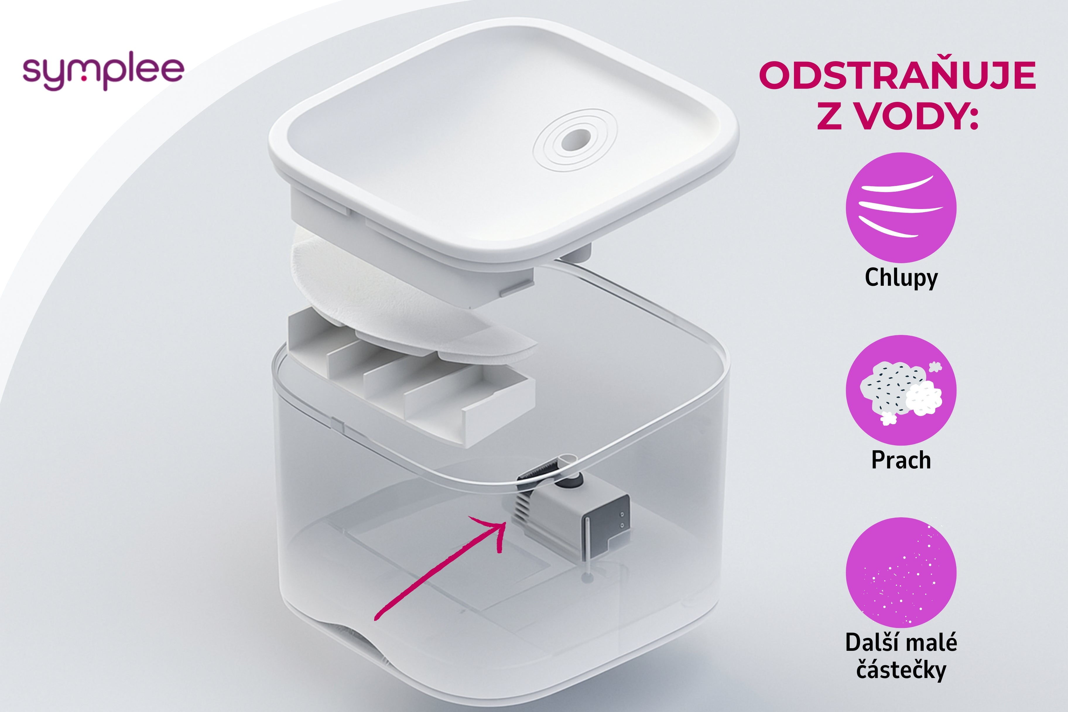 SYMPLEE Smart Pet Fountain náhradní filtr pro čerpadlo 12ks