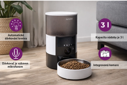 SYMPLEE DU3L-P Smart automatický dávkovač krmiva s kamerou