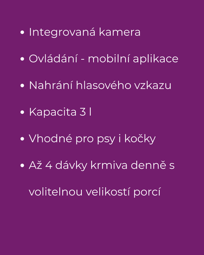 SYMPLEE DU3L-P Smart automatický dávkovač krmiva s kamerou