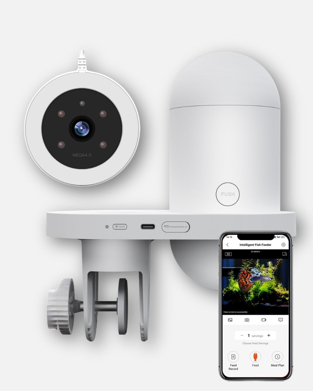 SYMPLEE Smart automatické krmítko pro rybičky s HD kamerou a WiFi