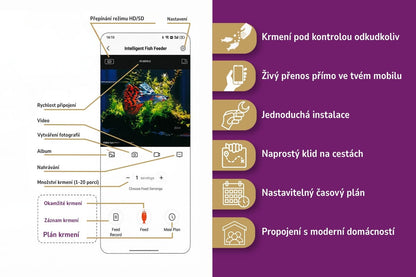 SYMPLEE Smart automatické krmítko pro rybičky s HD kamerou a WiFi